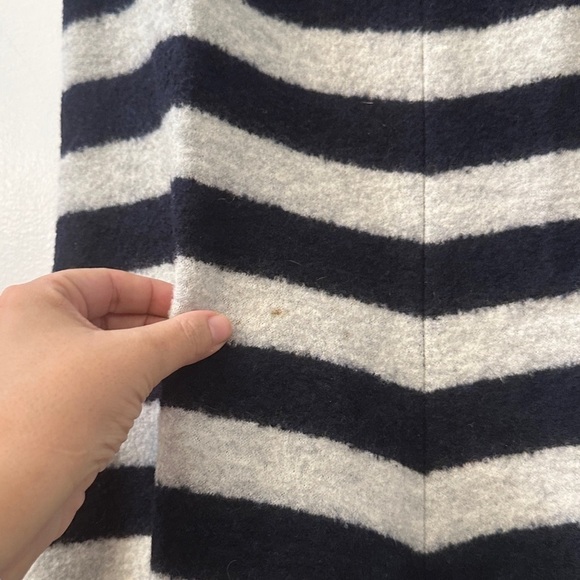 Nicholas Women’s Wool Striped Flare Skirt Navy & Cream US 2 - Picture 7 of 14